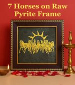 7 Horses on Raw Pyrite Frame (Golden Horses)